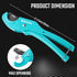 DURATECH PEX Pipe Cutter, Tubing Cutter for 1/8"-1" PEX and Rubber Hoses(NOT for PVC Pipe), with PTFE-Coated Sharp Blade, Suitable for Home and Pl...