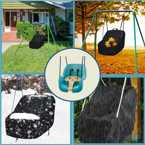 black baby swing cover,suitable for Little Tikes/Step2 baby swings, outdoor Toddler swing seat dust cover...