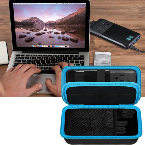 Travel Case for Anker 727/ Prime 6-in-1 USB C Charging Station (GaNPrime 101W), Power Strip Organizer Bag for Cables and Accessories - Blue (Box O...