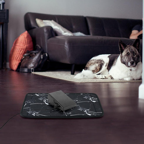 Sewing Machine Foot Pedal Pad Stay in Place Mat, Non Slip Rubber and Hook and Loop Pad to Keep Foot Pedal Steady on Hard Floor Carpet, Piano Pedal...