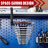 4 Pcs 48 Tool Gripper Wrench Organizer 5 x 11 In Plastic Wrench Rack Wrench Holder Wrench Storage with Handle Wrench Holders Organizers for Tool B...