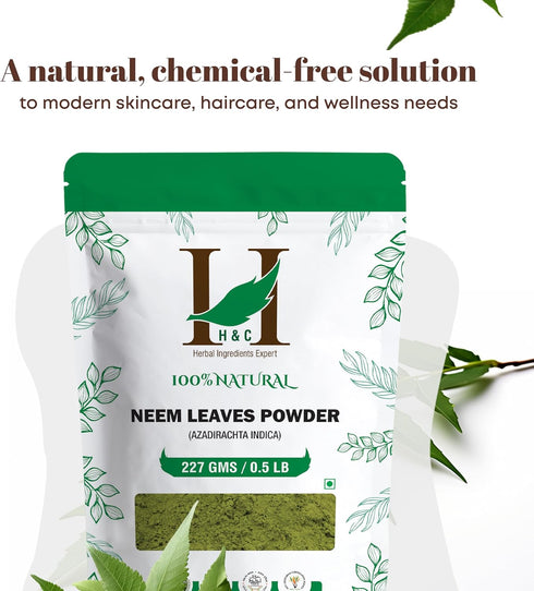 H&C Natural Neem Leaves Powder, 227 Grams (1/2 lb)...