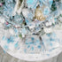 HUIHUANG Snowflake Glitter Wired Ribbon, Blue and White Snowflake Ribbon for Christmas Tree, 2-1/2" x 25 Yards Christmas Ribbon for Tree, Bows Mak...