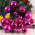 Fuchsia 2.5" Christmas Balls Christmas Tree Decoration Ornaments Shatterproof Hanging Balls for Birthday Halloween Holiday Wedding Decorations Set...