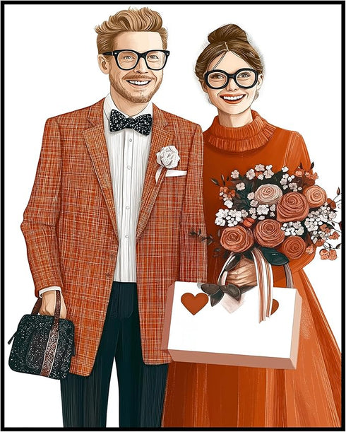 Posterizer 1 pcs-matching Valentine's day fashionable outfits cute poster -2-Romantic Art-Holiday Poster - Gift for Women, Fashionistas, Designer ...