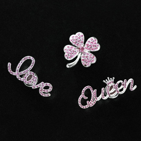 Bling Chain Charms for Clog Shoes Decoration, Luxury Rhinestone Cute Diamond Bear Love Flower Butterfly Crown Designer Jewelry Shoe Accessories fo...