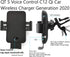 QT S Wireless Car Charger Qi Auto Clamp Voice Control Touch Sensor Infrared Induction Fast Charging Wireless Holder Compatible iPhone 12 12Pro Max...