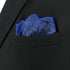 S&W SHLAX&WING Mens Pocket Square for Suit Navy Blue Black Large Size Pattern 12×12 Business...