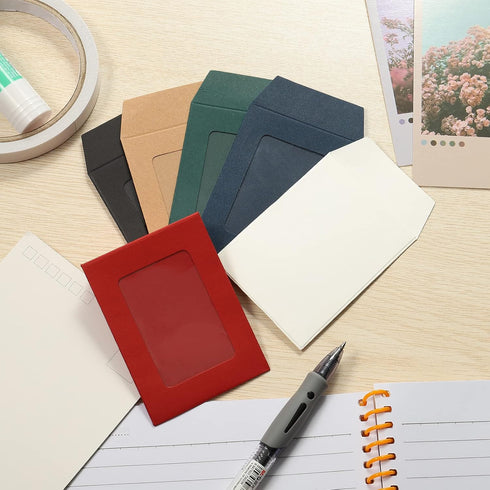 PATIKIL Full Face Window Envelopes 10 Pack A4 Clear Single Sided for Mailing Statement Photos Catalogs, Black...