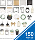 Carson Dellosa 150-Piece Modern Farmhouse Bulletin Board Cutouts, Mason Jar, Bows, Pots and More Farmhouse Cutouts for Bulletin Board, Farmhouse C...