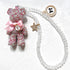 Cute Bling Bear Rear View Mirror Hanging Accessories Sparkle Hanging Ornaments Diamond Bear Charms for Car Mirror (Pink)...