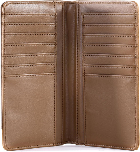 Montana West Western Wallet for Men Long Bifold Wallet with Card Slots Cowboy Vintage Checkbook Wallet MW-611TN...
