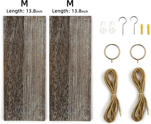MITIME Hanging Shelves - Indoor Plant Shelf & Wall Hanging - Floating Shelves for Bedroom, Bathroom, Living Room - Macrame Wall Decor, Boho Style,...