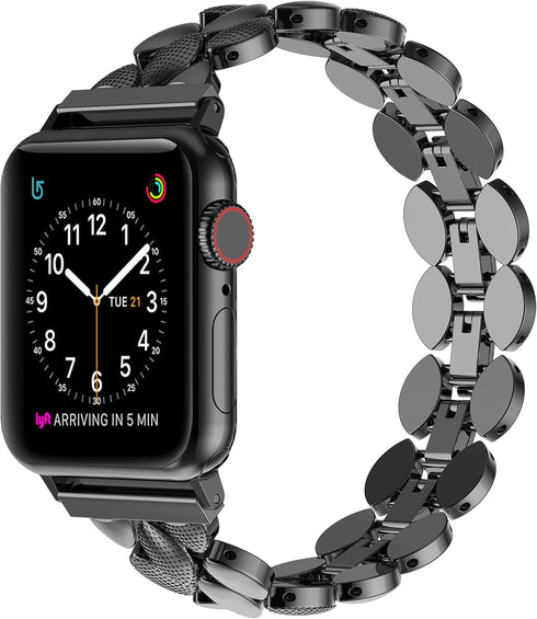 Moolia Elegant Metal Strap Compatible with Apple Watch Band 38mm 40mm 41mm 42mm Metal Fashion Women Replacement Strap Bracelet for iWatch Series 1...