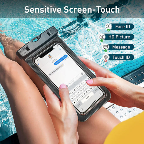 Waterproof Phone Case, IPX8 Under Water Phone Bag Compatible for iPhone 15 14 13 12 Pro Max Plus Cellphone Up to 8.3", Travel Essentials for Kayak...