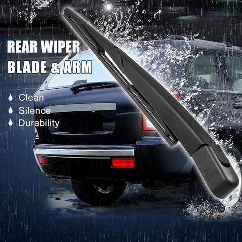 X AUTOHAUX 12inch Rear Windshield Wiper Blade Arm Set for Vauxhall for Astra 2005 2006 2007 2008 2009 2010...
