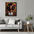 Posterizer 1 pcs-butterflies , flowers African womans decor-Floral & Botanical Art-Afro-American Art Collection-Gift for Moms-Living Room Bedroom ...
