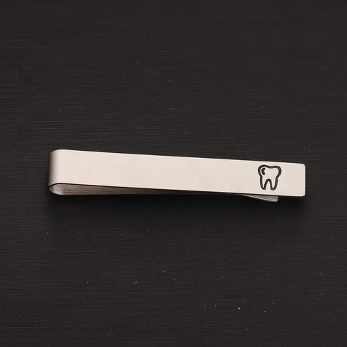 AKTAP Mens Tie Clip Dentist Gifts Dental Hygienist Gift Tie Bar Clip for Dental Student Dental Graduate (Mens Tie Clip)...