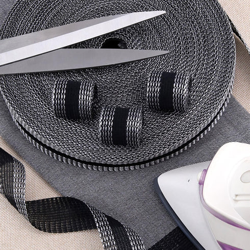 Iron-on Instant Hem Tape 22 Yard, Permanent No Sew Hemming Tape, Washable Hem Adhesive Tape, Hem Fabric Tape (Black, 22 Yard / 1 Roll)...