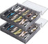 Surblue Under Bed Shoe Storage Organizer Underbed Shoes Closet Storage Solution 2 Metal zippers and 3 Handles with Clear Cover for Men's and Women...