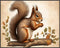 Posterizer 1 pcs- Cute squirrel on a trunk with green leaves-Art for Animal Lovers- Gift for Men Women Entrepreneur Teens-decor for Bedroom, Offic...