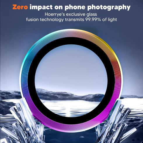 Hoerrye for Samsung Galaxy S24 Ultra Camera Lens Protector, Case-Friendly, Ultra-HD 9H Tempered Glass Screen Protector, Anti-Scratch, Space Titani...
