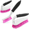 Scrub Brush Set of 3pcs - Cleaning Shower Scrubber with Ergonomic Handle and Durable Bristles - Grout Cleaner Brush - Scrub Brushes for Cleaning B...