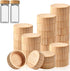 30 Pcs Bamboo Jar Lids, Airtight Bamboo Lids for 4 oz and 8 Square Spice Jars, Good Sealing for Bamboo Wooden Lid, Storage Spice Jars Lids, Round ...