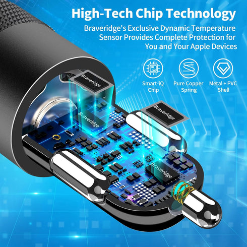 USB-C Car Charger Fast Charging Adapter, Rombica 2Pack 66W Type-C PD&QC3.0 Power Cigarette Lighter USB Car Charger for iPhone 15/15 Pro/15 Pro Max...