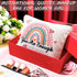 Chengu 6 Pcs Big Canvas Rainbow Heart Cosmetic Bags, 10 x 7.5 inch Inspirational Gifts for Women Motivational Quotes Makeup Bag for Women Girls Bi...