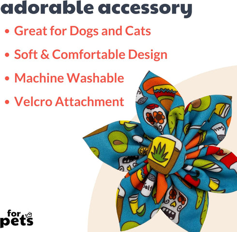 Huxley & Kent Pet Pinwheel | Cinco Fiesta (Small) | Velcro Collar Accessory for Dogs/Cats | Fun Pet Pinwheel Collar Attachment | Cute, Comfortable...