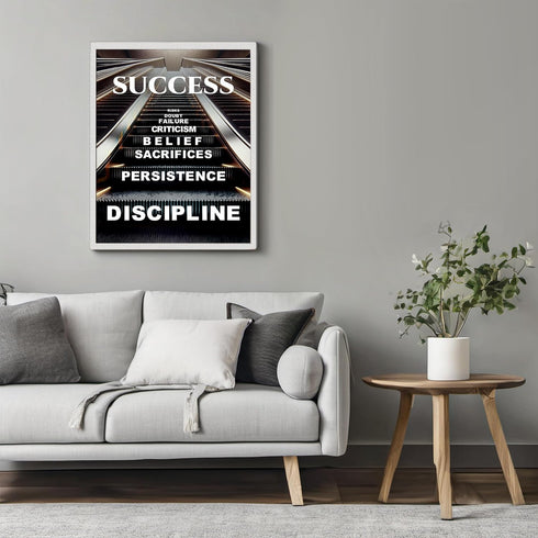 Posterizer 1 pcs-Achieving Success-encouraging reminders-Motivational & Inspirational Art-Workplace & Office Art-Decor for Home & Office- UNFRAMED...