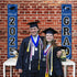 DAZONGE Blue Graduation Decorations 2025, Congrats Grad Porch Banner for Any Schools or Grades 2025 Graduation Party Decorations...