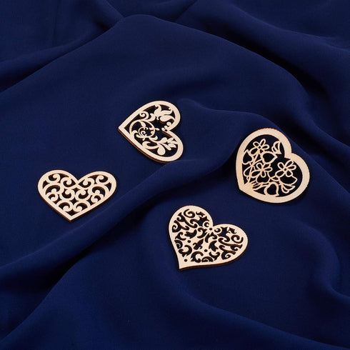 LiQunSweet 100-Pieces 2 Inches Undyed Wood Pendants Valentines Heart Cutouts Wooden Unfinished Slices Charms for Earring Jewelry Making DIY Findin...