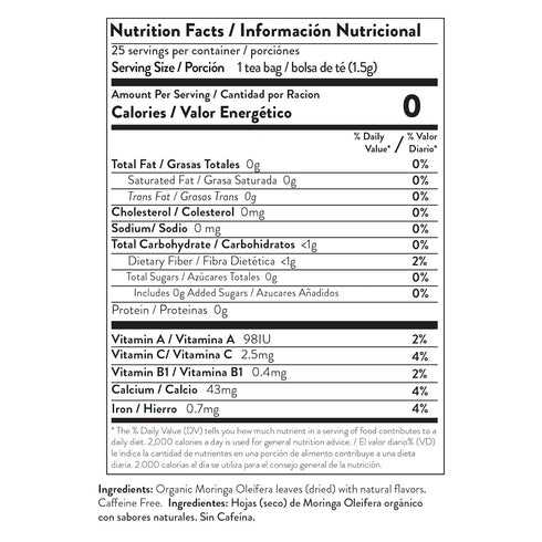 Miracle Tree - Organic Moringa Superfood Tea, 25 Individually Sealed Tea Bags, Strawberry (Keto, Detox, Energy & Immunity Booster, Vegan, Gluten-F...