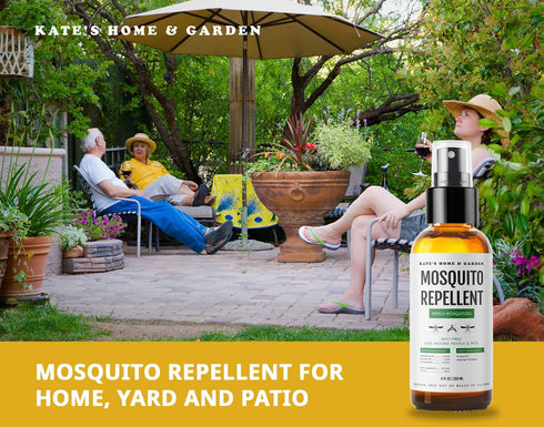 Kate's Home & Garden Mosquito Repellent Spray for Body, Yard, Kids (4oz). Repels Mosquito & Insects Indoors, Outdoor, & Patio. Made in USA with Na...
