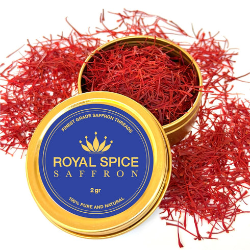 Royal Spice Saffron, Finest Pure Premium Saffron Threads. For Rice, Tea, Paella, Desserts, and All Culinary Delights....