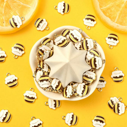 DanLingJewelry 100 pcs Honey Pot Charms Pendants for Jewelry Making or DIY Crafts...