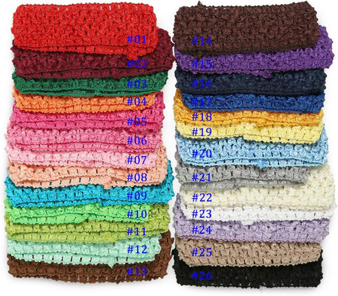 QandSweet Baby Girl's Stretch Headbands Crochet Stretchy Hair Bands DIY Accessories for Flower Or Bows...
