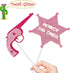 24Pcs Cowgirl Party Cake Cupcake Topper Pink Cowgirl Western Cupcake Toppers for Western Cowgirl Party Kids Birthday Party Baby Shower Favor Suppl...
