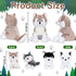 5PCS Wolf Plush Toys - 13.4 Inch Wolf Mom with Little Mini Babies Stuffed Animal Plush Huggable Cuddly Fluffly Wolf Plushie Family Set Gifts for G...