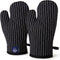 Encasa Homes Long 12" Oven Microwave Hand Gloves Mitts (2 pc Set) for Kitchen Cooking & Baking - Heat Resistant, Thick & Safe, Protection of Hands...
