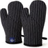 Encasa Homes Long 12" Oven Microwave Hand Gloves Mitts (2 pc Set) for Kitchen Cooking & Baking - Heat Resistant, Thick & Safe, Protection of Hands...