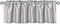 Aiking Home Solid Faux Silk window Valance, Silver-Size 56''x16''...