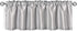 Aiking Home Solid Faux Silk window Valance, Silver-Size 56''x16''...
