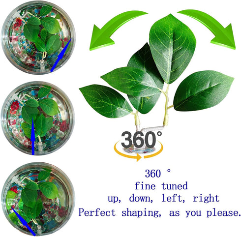 Fish Leaf Pad Fish Tank Accessories Aquarium Décor Simulating 3 pcs Adjustable Plastic Plants Betta Natural Habitat Playing Spawn Breed Rest Bed w...