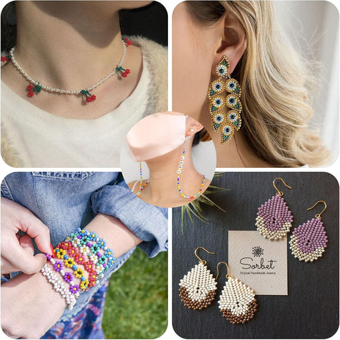 5000pcs Glass Seed Beads Bulk, 3mm 8/0 Craft Small Pony for DIY Projects Bracelets Necklace Jewelry Making - Purple Waist Spacer With Tweezers...