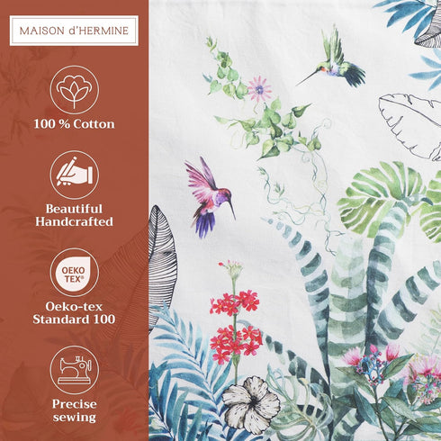 Maison d' Hermine Placemats Set of 4 100% Cotton Washable Cloth Place Mats, Reusable Table Mats for Kitchen Dining Decoration, Party, Wedding, Res...