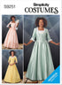 Simplicity Misses' 18th Century Historical Costume Dress Kit, Code 9251 Sewing Pattern, Sizes 16-24, White...