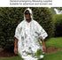 Emergency Foil Mylar Thermal Blanket, Rain Poncho with Hood Hybrid Survival Gear Reduce Uneven Heat Environment Waterproof Equipment for Outdoors ...
